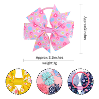 Pita Rambut PC Ribbons Stok Besar, Ikat Rambut Lucu untuk Aksesoris Anak Perempuan, Ikat Rambut Bayi Motif Bunga, Jepit Rambut Warna Solid