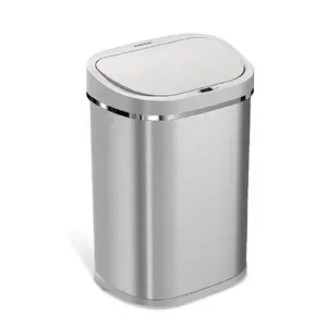 Cubo de basura con sensor de movimiento rectangular, Cubo de basura automático de 21,1 galones, cubo de basura automático con sensor de 70L, cubo de basura automático sin contacto de 70L