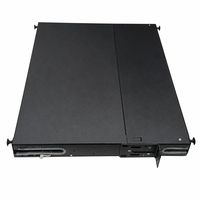 Boîtier fibre optique 1U pour montage en rack 24 fibres, 12 adaptateurs duplex LC/UPC, pigtail monomode, plateau de raccordement coulissant, panneau de brassage 19 pouces