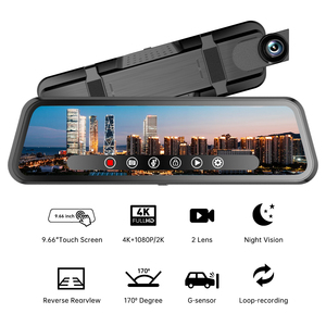Calidad Premium 1080P Stream vehículo DVR espejo pantalla Dash Cam cámara frontal y trasera para coches cámara grabadora de vídeo - Product Image 3