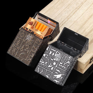 Étui en cuir vintage de <span class=keywords><strong>luxe</strong></span> pour 20 paquets de cigarettes Boîtes de support de mode pour hommes - Product Image 3