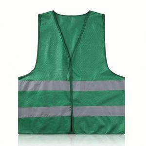 Gilet de travail en polyester réfléchissant haute visibilité pour la construction, le trafic et les travaux tout-terrain, gilet de sécurité avertisseur - Product Image 1