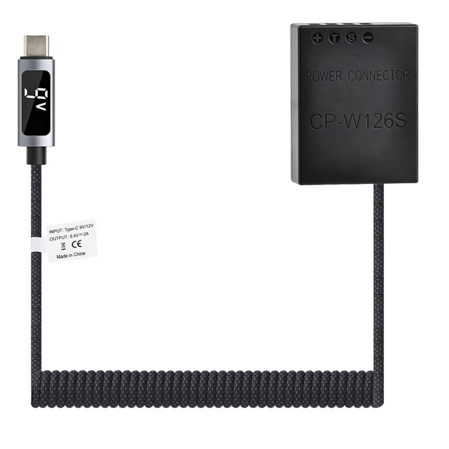 NP-W126 W126 W126S Dummy Battery with Type-C and LED for Fujifilm X-E1 XE1 X-E2 XE2 X-A1 X-M1 X-M2 X-T1 X-Pro1 HS33 HS30 Camera
