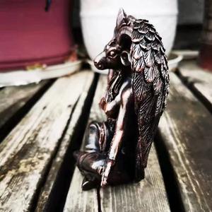 Statue d'Idole Satanique Baphomet Chèvre en Résine Peinte à la Main, Durable, pour <span class=keywords><strong>Église</strong></span> Sataniste, Modèle <span class=keywords><strong>de</strong></span> Sculpture d'Autel <span class=keywords><strong>de</strong></span> Mendes, Figurine Occulte Illuminati - Product Image 3