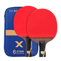 Raquette de tennis de table professionnelle en gros avec 3 étoiles lame de tennis de table de sport en caoutchouc personnalisée et économique