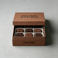 Boîtes d'emballage en carton de haute qualité pour chocolats, 6/12/18 compartiments, boîtes personnalisées de luxe pour truffes noires, boîte cadeau de luxe pour chocolats