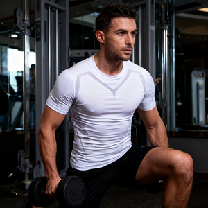 OEM/Odm Design Vêtements pour hommes Vêtements de sport Séchage rapide pour hommes actifs Sport Fitness Running Jogging Athletic Wear t-shirts - Product Image 4