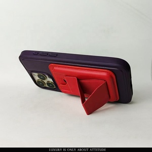 Venta caliente magnética pu cuero bolsillo tarjetero cartera teléfono <span class=keywords><strong>celular</strong></span> funda soporte para iPhone imán billetera - Product Image 6