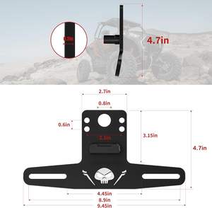 Support de plaque d'immatriculation universel SF-1024 UTV avec lumière pour ATV RV camion bateau <span class=keywords><strong>moto</strong></span> motoneige <span class=keywords><strong>remorque</strong></span> cadre de plaque d'immatriculation - Product Image 5