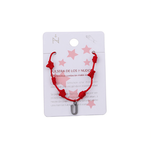 Bracciale con Nodo a Sette Stelle e Lettera U in Acciaio Inossidabile, Bracciale Charm alla Moda Unisex, Gioiello Regalo - Product Image 1