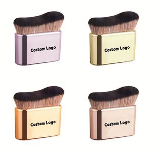 Brocha para Base y Corrector, Mango Electrochapado Grande, Herramienta de Belleza, Maquillaje, Contorno, Cerdas Suaves sin Costuras - Product Image 1