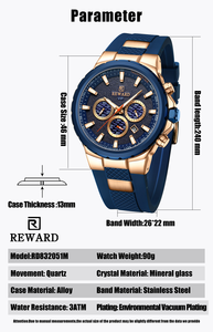 Reloj Deportivo de Cuarzo para Caballero, Modelo 832051, Correa de Silicona de Primera Calidad, Visualización Luminosa de Fecha, Cronómetro, Esfera de 40 mm, Gran Venta - Product Image 6