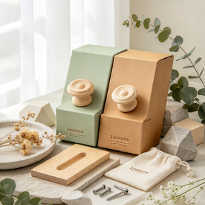 Perillas Redondas Pequeñas de Madera Personalizadas con Superficie Lisa para Muebles, Armarios, Cómodas y Guardarropas, Venta al Por Mayor - Product Image 5
