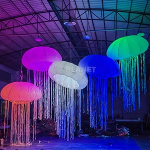 Vente flash <span class=keywords><strong>D</strong></span>écoration de plafond pour événement océanique Fête Éclairage LED <span class=keywords><strong>Ballon</strong></span> géant en forme de méduse gonflable - Product Image 2