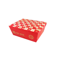 Boîte à emporter pour poulet frit à la coréenne, non pliable, boîte en papier anti-graisse de qualité commerciale pour cuisses, ailes, filets, personnalisable