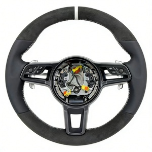 Volante de Cuero para Cayenne Rojo, <span class=keywords><strong>Cayman</strong></span>, 911, 957, 992, 981, 718 Sport, 958, Macan, 997, 996, 991, 991.2, 997.2, Panamera - Product Image 5
