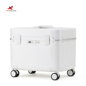 New Pilot-Style Flip-Top Small Aluminum Frame Photography Trolley <b>Suitcase</b> 20 22 Inch Horizontal Luggage GZ RTS Bulk Mixed Order - Product Image 1