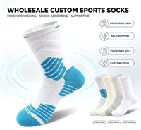 Chaussettes de sport respirantes en maille personnalisées en gros avec soutien de la voûte plantaire pour la course, le cyclisme, le basketball – Logo OEM et conception gratuite
