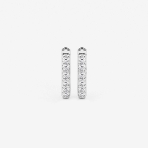 Pendientes de aro con diamantes cultivados en laboratorio, redondos, de 1/4 de quilates, joyería elegante y minimalista para uso diario, ocasiones especiales y estilo moderno - Product Image 3