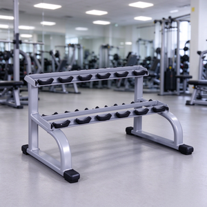 Support de rangement pour haltères à double niveau en acier robuste, pour salle de sport commerciale - Product Image 6