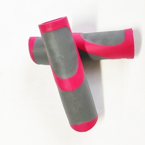 Poignées de guidon de vélo 22,2 mm rouge gris pour vélos d'enfants en résine plastique - Product Image 3