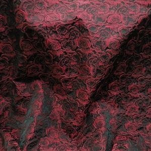 新设计奢华3D浮雕红黑玫瑰色织提花面料织锦纺织品服装服装JSD6429 - Product Image 5