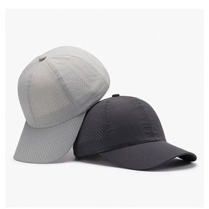 Gorra deportiva de verano al por mayor, gorra de béisbol impermeable transpirable de 6 paneles con agujero de red de Color sólido - Product Image 1