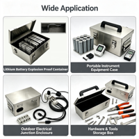 Boîte de sécurité ignifuge en acier inoxydable personnalisée pour batteries LiPo, pour le stockage et la charge des batteries