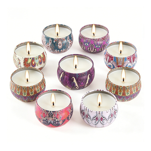 Cute Candle Jar With White Lid Premium <b>Box</b> For Scented Soy Wax Gifting Retail Merchandising Showcase Program - Product Image 5