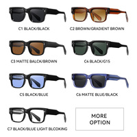 Lunettes de soleil carrées et épaisses à monture épaisse et à monture épaisse Lunettes de soleil tendance 2024 2025