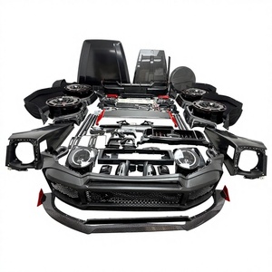 Kit de Carrocería Estilo R W463 G63, Fibra de Carbono Seca, para W463 G500 G55 AMG G63 G-Wagon, Alerón de Capó, 2002-2018 - Product Image 1