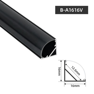 Profilo in Alluminio LED a 90 Gradi Nero per Estrusione, Canale per Profilo LED, Profilo in Alluminio per Illuminazione di Mobili - Product Image 2