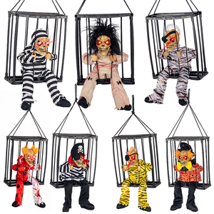 Decoraciones de Halloween animatronic horror animado fantasma colgante con ojos iluminados favores de fiesta en casa accesorios animatronic de Halloween - Product Image 6