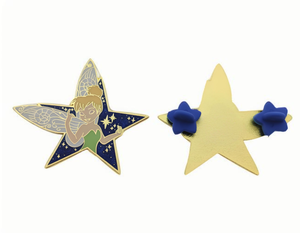 Precio al por mayor de fábrica Venta caliente Aleación de zinc Esmalte duro Gritty Personalizado Pentáculo Pin Insignia Embrague de goma chapado en oro - Product Image 1