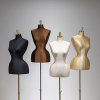Mannequin féminin ajustable demi-corps pour présentation de vêtements en boutique, forme de robe luxueuse en mousse pour tailles généreuses