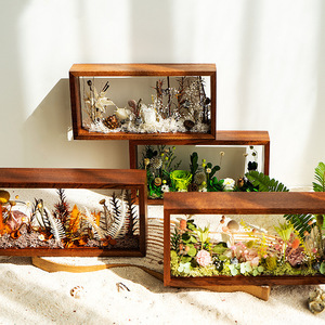 Marco de Fotos de Madera Maciza con Flores Secas, Material Hecho a Mano, Decoración para el Día Nacional, Regalo - Product Image 1