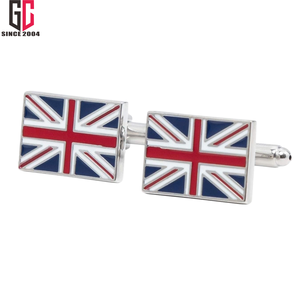 15 años de fábrica personalizada Dobell Mens Union Jack metal esmalte Gemelos - Product Image 5