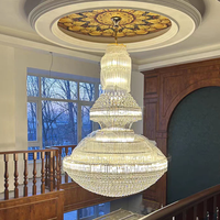 Nouveau produit, lustre LED en cristal de luxe, moderne et décoratif, pour hôtel, salon, villa, restaurant, projet personnalisé