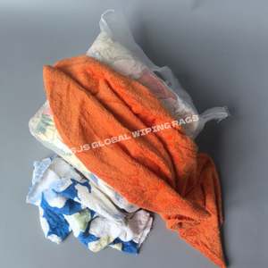 Trapos de Toalla de Algodón 100% Reciclado de Colores, de Alta Resistencia y Gran Retención de Líquidos para Mantenimiento Industrial y de Talleres - Product Image 1