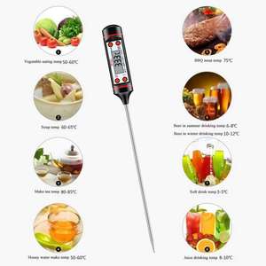 Termometer Memasak Makanan Tahan Air Akurat, Termometer Memasak Digital Cepat Membaca Daging untuk Memanggang Perokok BBQ Dapur <span class=keywords><strong>Th</strong></span> - Product Image 4