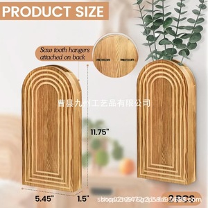 Wooden <b>Wall</b> <b>Mounted</b> Dried Flower Rack Irregular Shape Bohemian Style Indoor Plant Decoration <b>Shelf</b> For Home Decor - Product Image 4