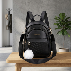 Nueva Mochila de Moda Vintage para Mujer, de Color Sólido, con Cierre de PU, Correa Única, Gran Capacidad, para Primavera, Verano, Otoño e Invierno - Product Image 2