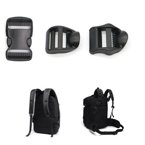 Hebilla de plástico negra para mochila, cierre de ajuste de cuatro posiciones de 26 mm para accesorios de bolsos de exterior - Product Image 2