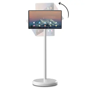 2024 21.5 Inch Portable Touch Screen Android Digital Signage Video Player Floor Standing Smart Tv Portable Tv