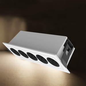 Thương mại showroom hình chữ nhật lịch thi đấu <span class=keywords><strong>LED</strong></span> ánh sáng mặt trời ống 5 <span class=keywords><strong>LED</strong></span> lõm tuyến tính ánh sáng trong nhà nhà đèn <span class=keywords><strong>LED</strong></span> IP44 nhôm - Product Image 4