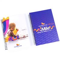 Carnet à spirales classique en carton rigide A5, personnalisé avec logo, impression sérigraphique, cadeau publicitaire directement de l'usine