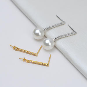 Boucles d'oreilles pour femme en argent S925, Liu Renna, longues, à pampilles, avec 5 à 7 perles, accessoires de style vintage, diamant, My Secret Restaurant 914 - Product Image 1