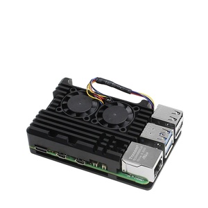 <span class=keywords><strong>Raspberry</strong></span> <span class=keywords><strong>Pi</strong></span> <span class=keywords><strong>4</strong></span> Modell B Dual-Lüfter Aluminiumlegierung Wärmeableitungs-Schutzgehäuse - Product Image 1