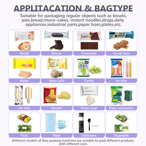 Hot Selling Chocolate Bar Flow Packing <b>Machine</b> Wipes <b>Biscuit</b> Flow Packaging <b>Machine</b> - Product Image 2