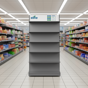 Elite Front Panel 1200x130mm 0.4mm Metal Iron Dark Gray Adjustable Supermarket Shelving - Product Image 2